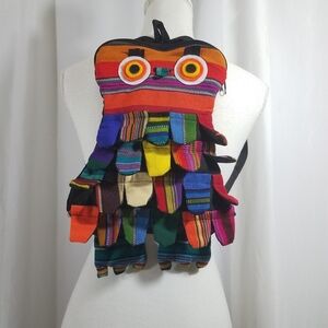 Guatemalan Kids/Small Hobo Owl Backpack NWOT